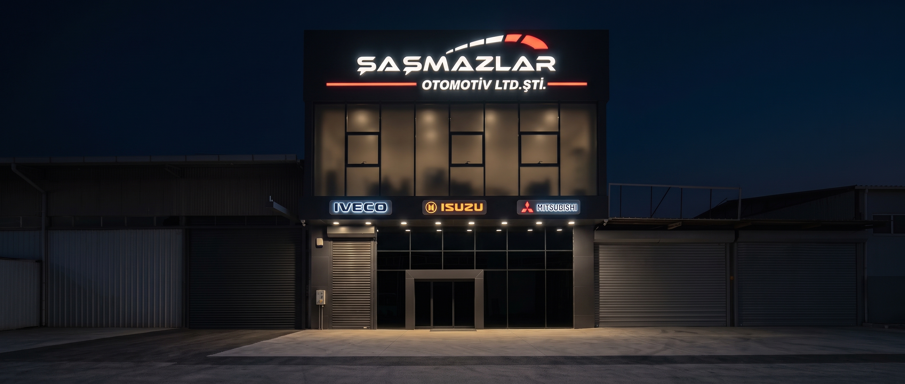 Şaşmazlar Otomotiv Tesis Binası ve Işıklı Cephesi